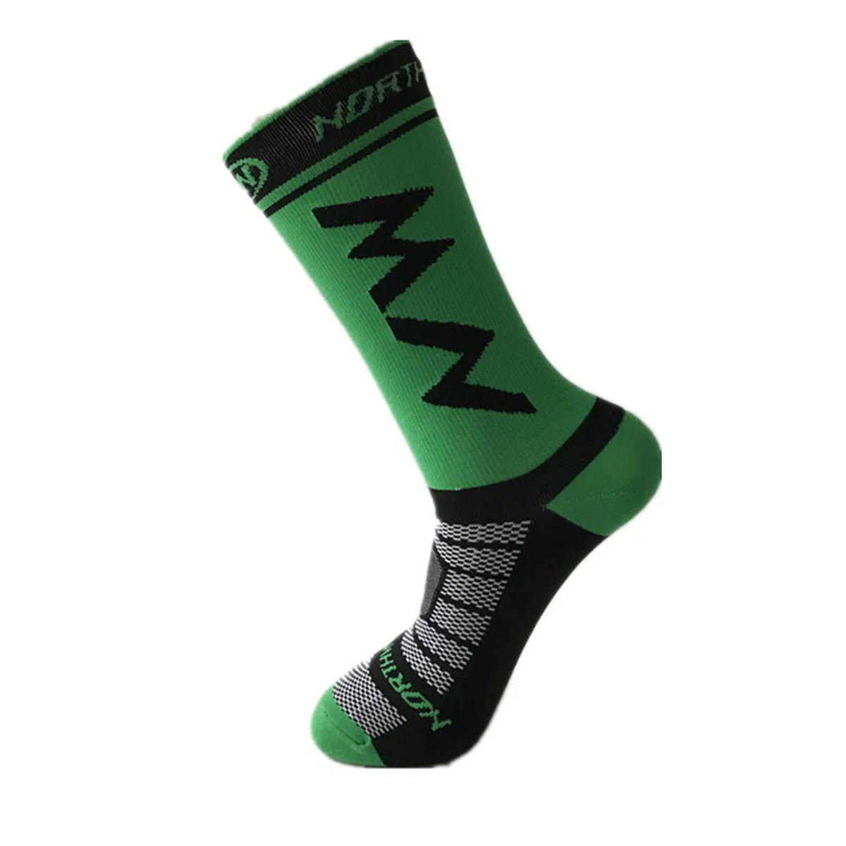 1Pair Sports Anti Slip Cycling Compression Stockings Unisex Breathable Below Knee Compression Socks