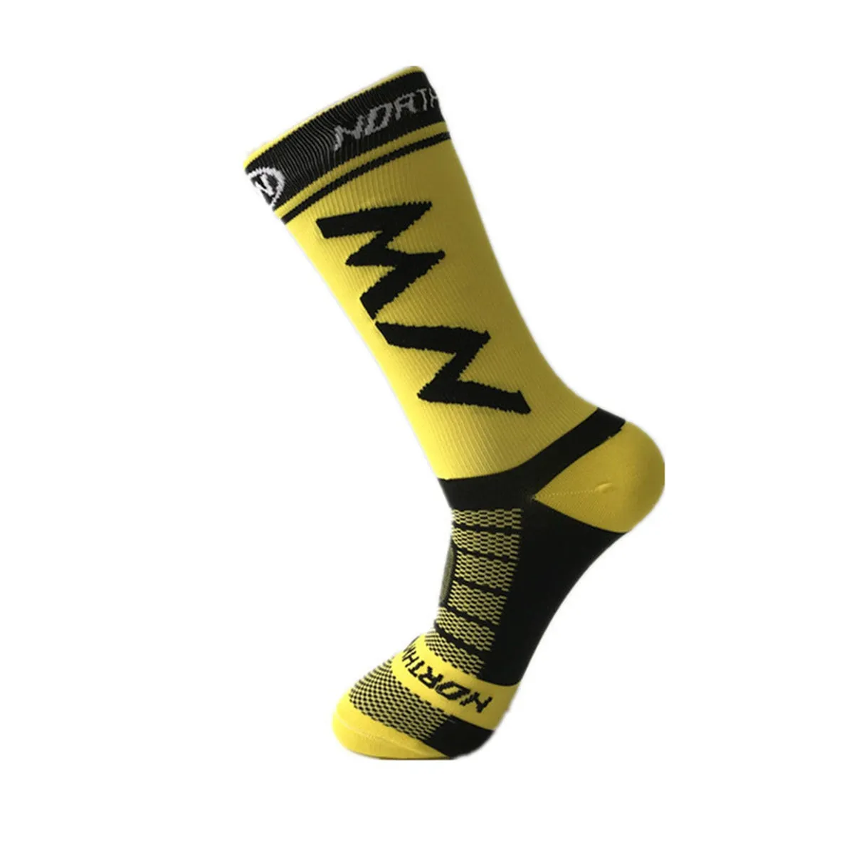 1Pair Sports Anti Slip Cycling Compression Stockings Unisex Breathable Below Knee Compression Socks