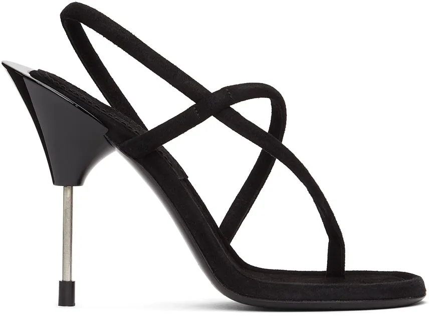 Acne Studios Black Suede Stiletto Sandals