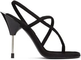 Acne Studios Black Suede Stiletto Sandals