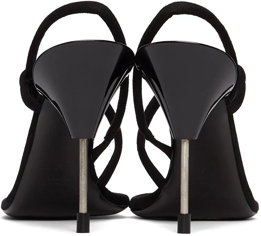 Acne Studios Black Suede Stiletto Sandals