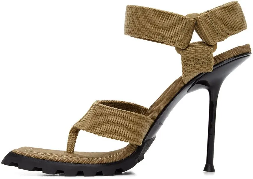 Alexander Wang Tan Julie Lugged Heeled Sandals