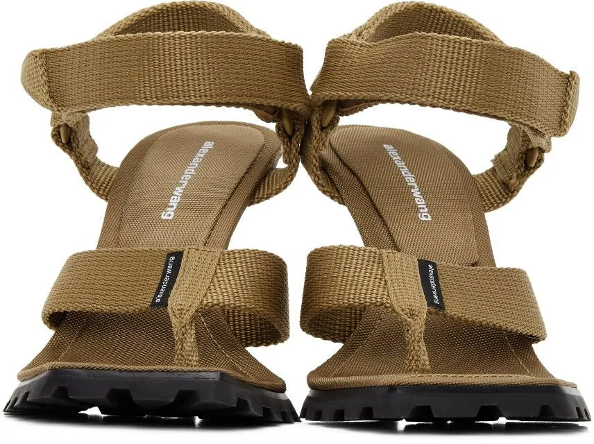 Alexander Wang Tan Julie Lugged Heeled Sandals