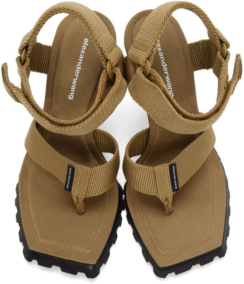 Alexander Wang Tan Julie Lugged Heeled Sandals