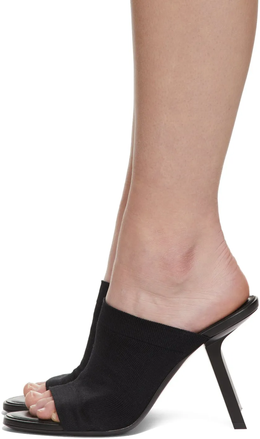 Balenciaga Black Stretch Heeled Sandals