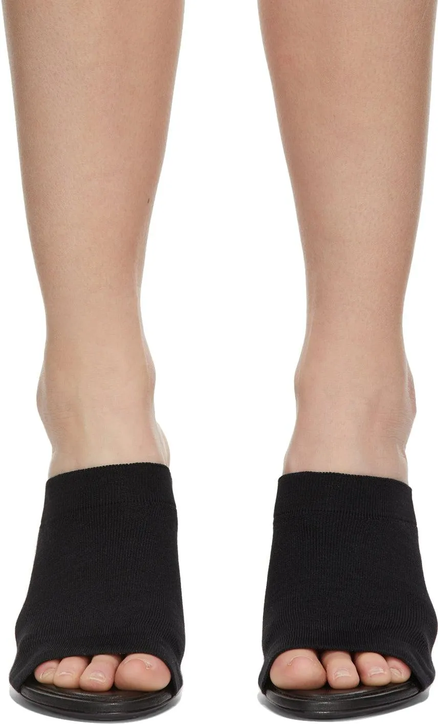 Balenciaga Black Stretch Heeled Sandals