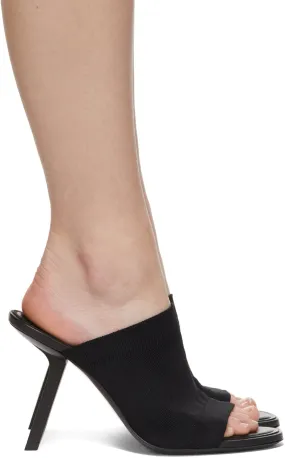 Balenciaga Black Stretch Heeled Sandals