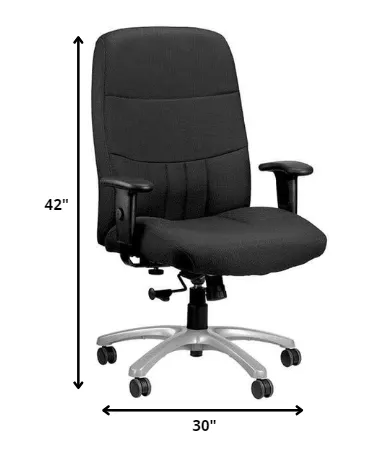 Black Fabric Chair By Homeroots - 372345