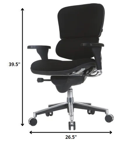 Black Fabric Chair By Homeroots - 372353