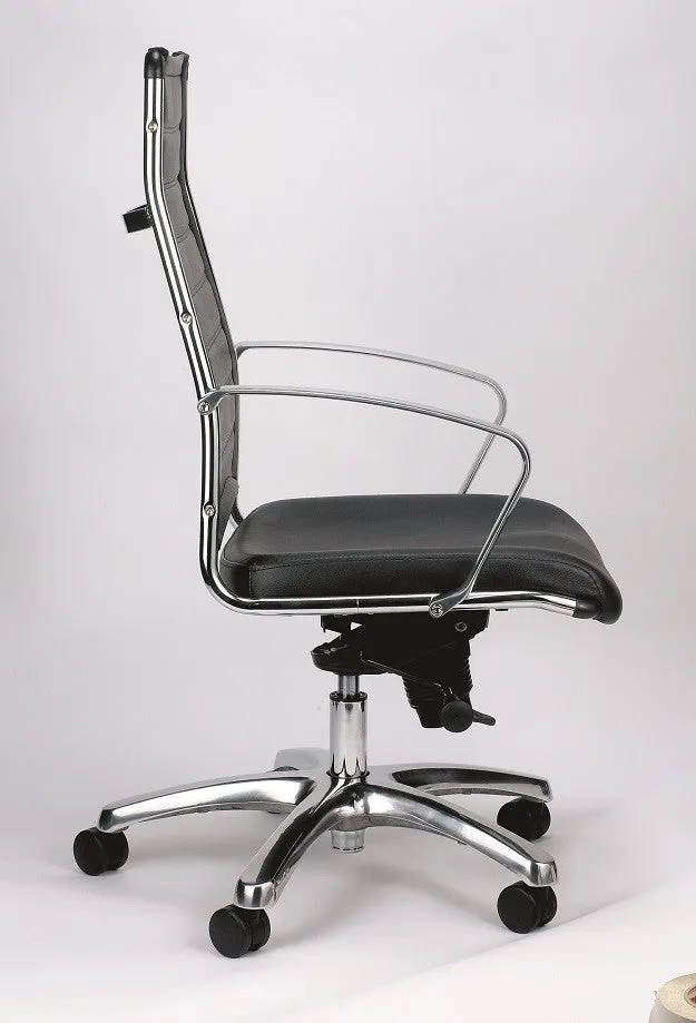Black Leather Chair By Homeroots - 372384
