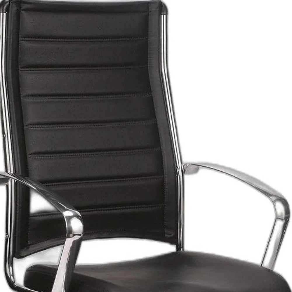Black Leather Chair By Homeroots - 372384