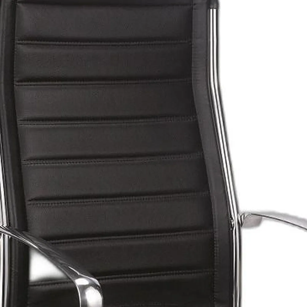 Black Leather Chair By Homeroots - 372384