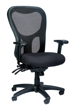 Black Mesh Fabric Chair By Homeroots - 372415