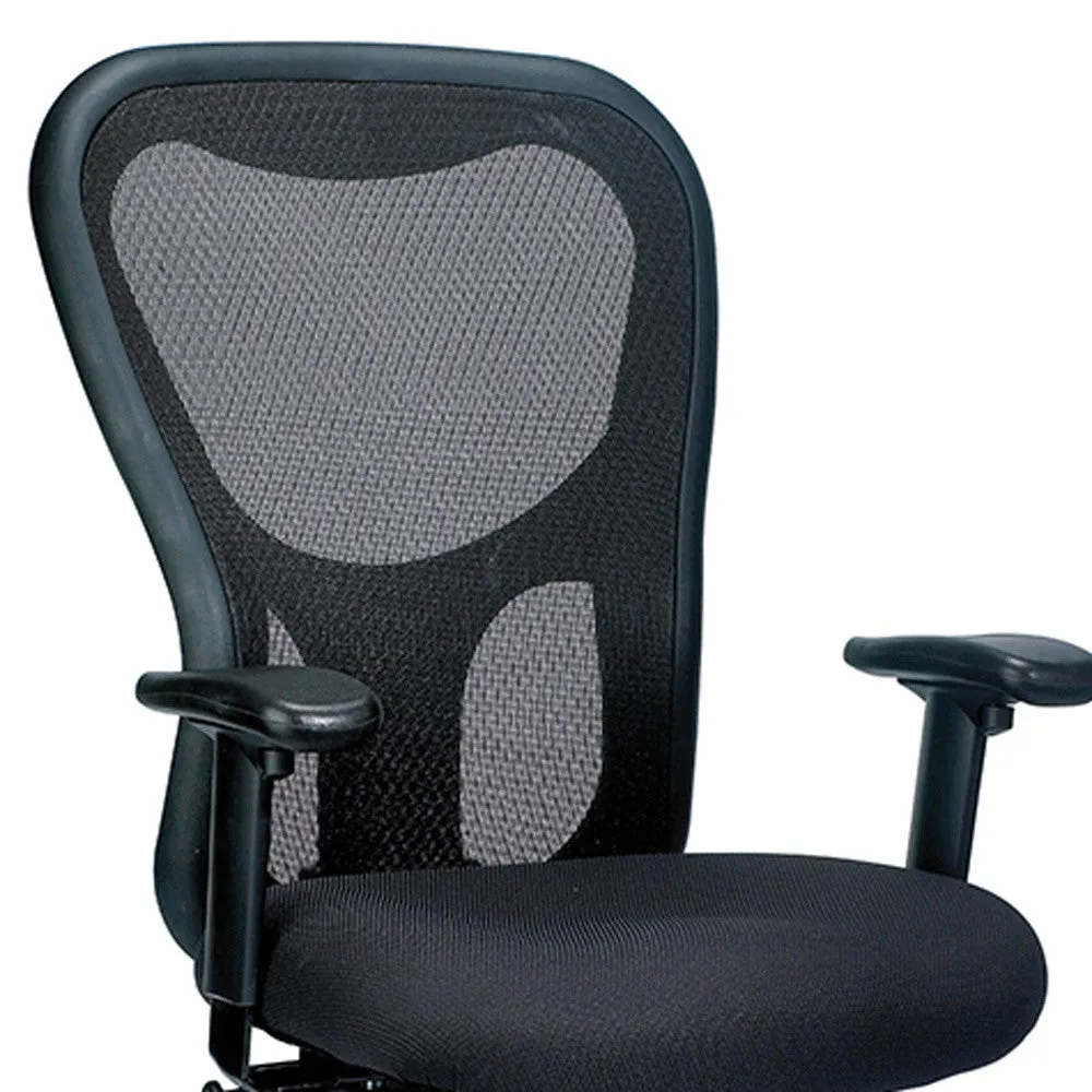 Black Mesh Fabric Chair By Homeroots - 372415