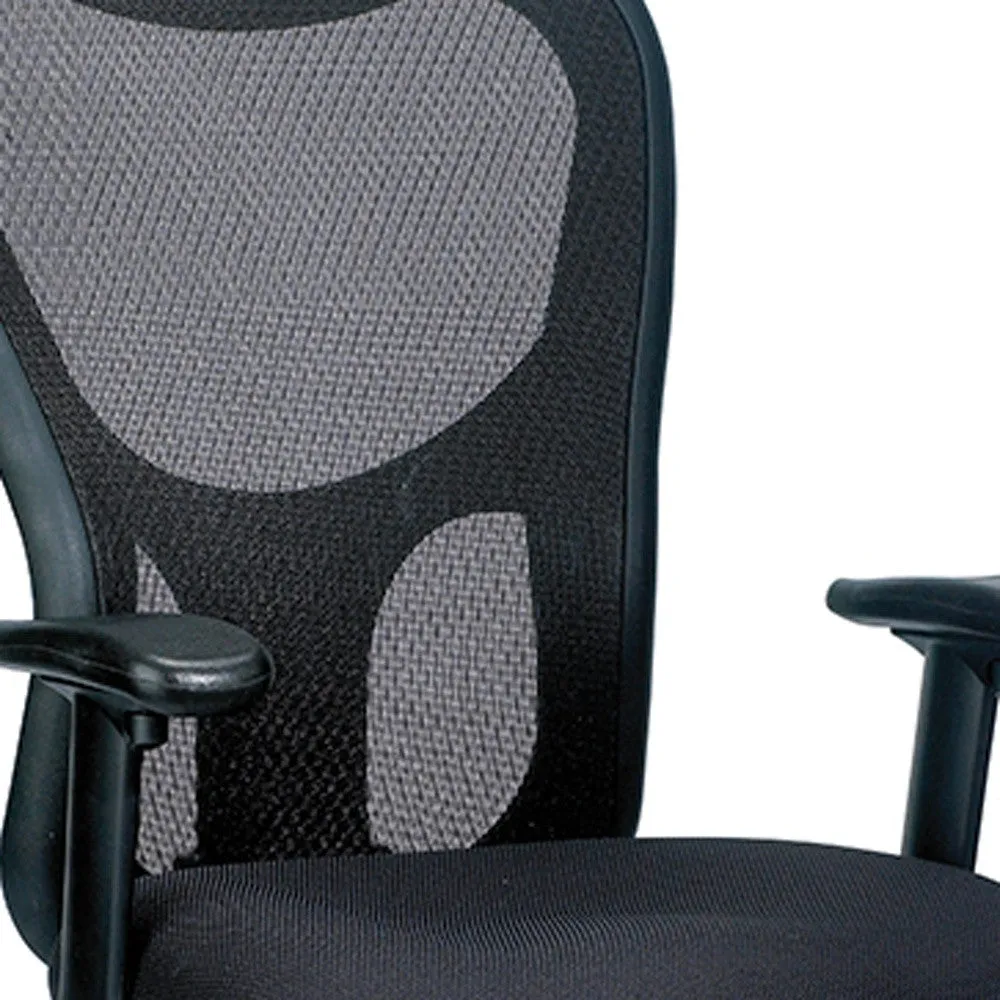 Black Mesh Fabric Chair By Homeroots - 372415