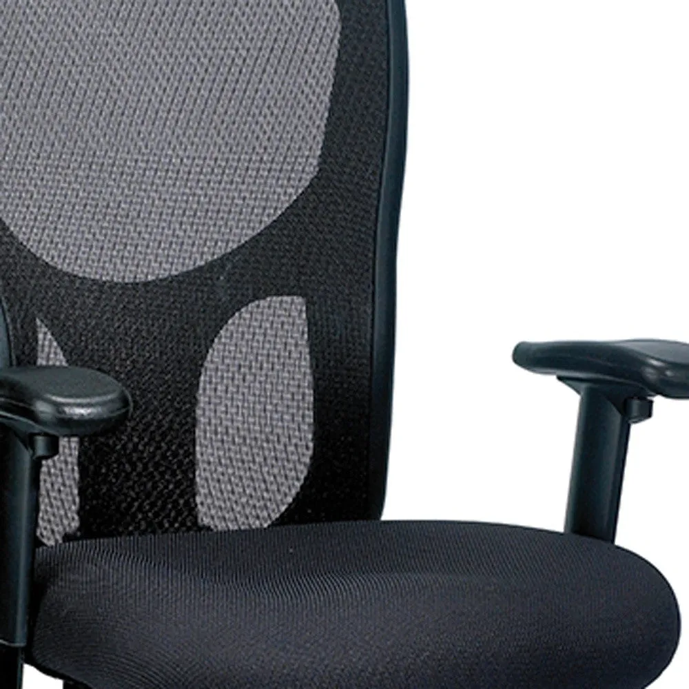 Black Mesh Fabric Chair By Homeroots - 372415