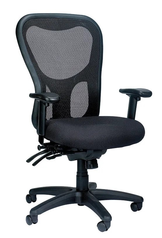 Black Mesh Fabric Chair By Homeroots - 372415