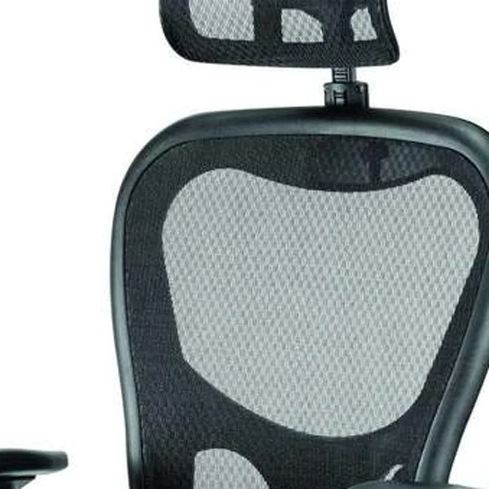 Black Mesh Fabric Rolling Office Desk Chair By Homeroots