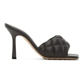 Bottega Veneta Black Padded Heeled Sandals