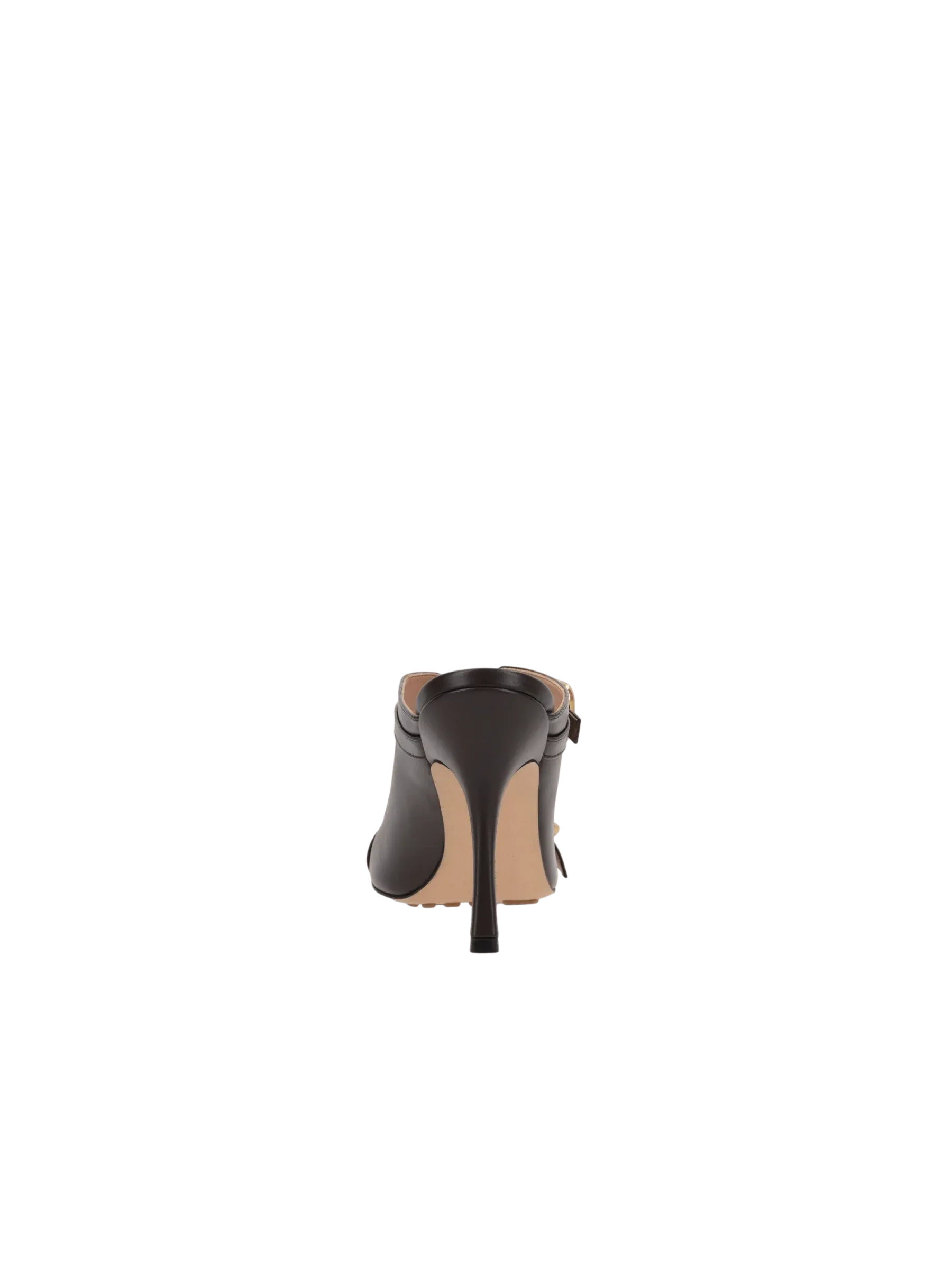 Buckle Leather Mule Sandals