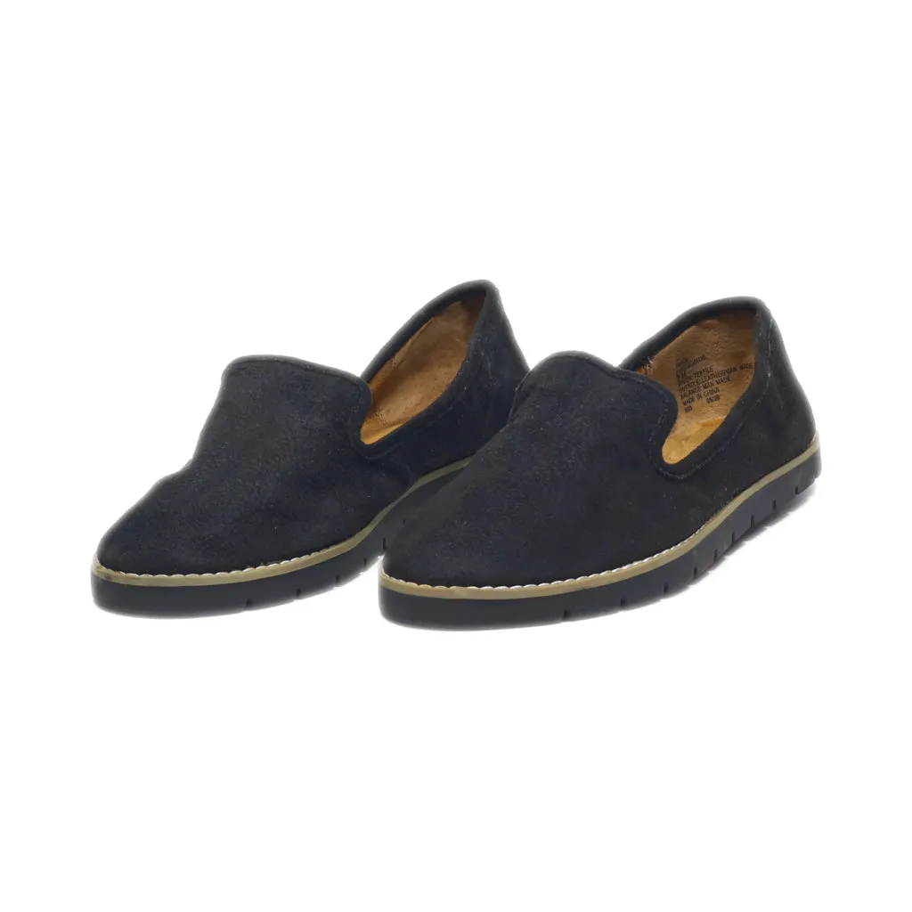 Cliffs By White Mountain Slip Ons Leather Black Colour For Women