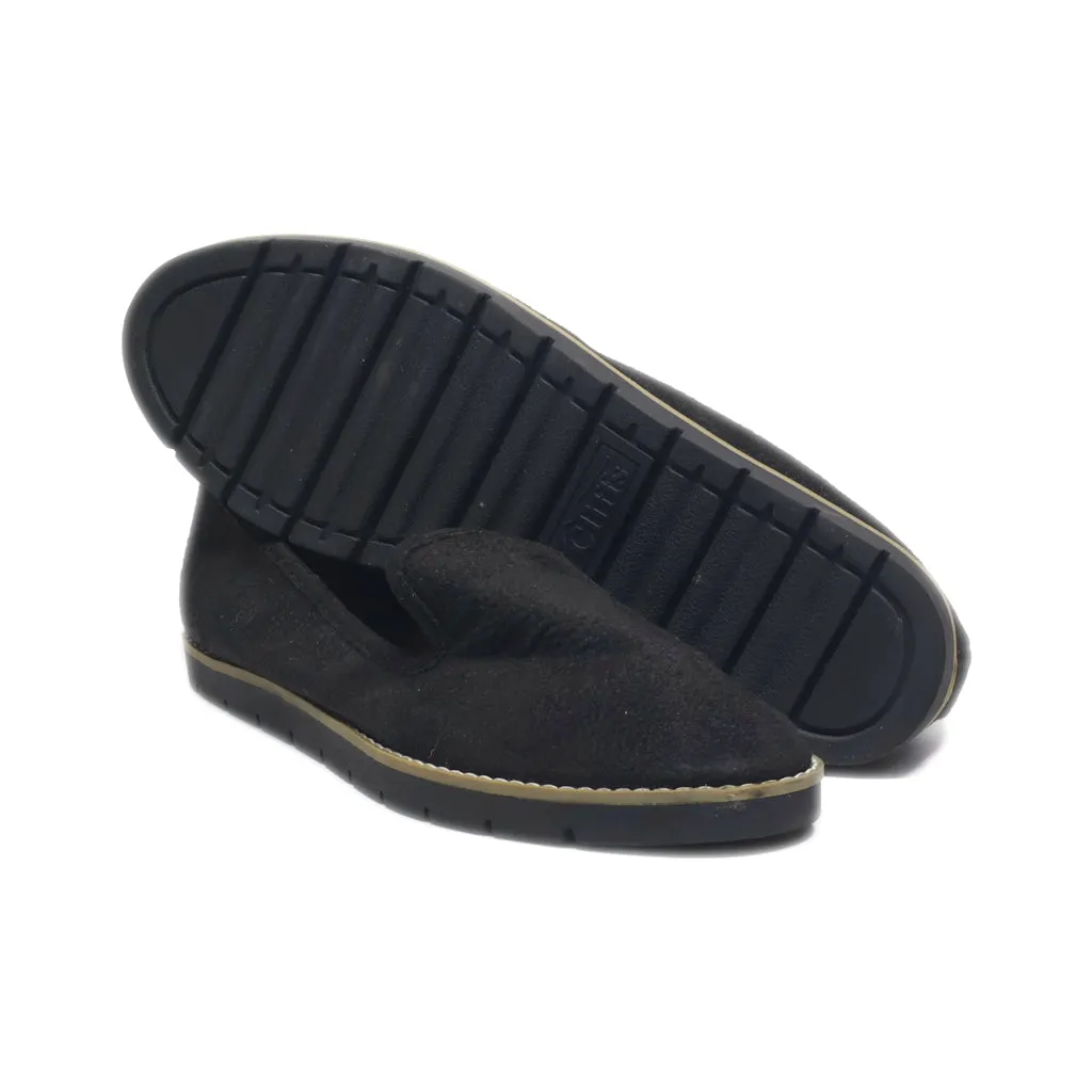 Cliffs By White Mountain Slip Ons Leather Black Colour For Women