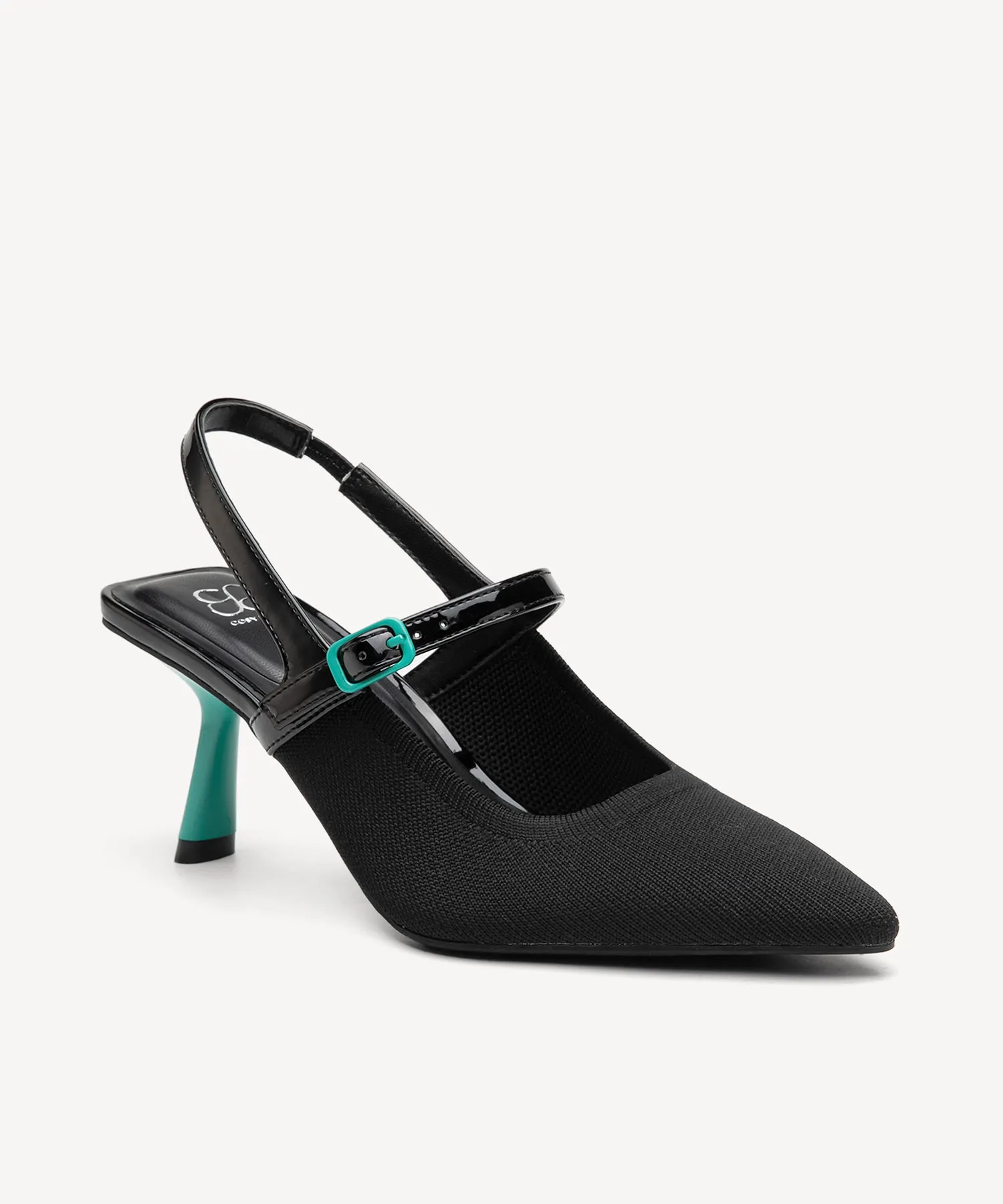 Elegant Chic Stiletto Heeled Slingback - Low Heeled