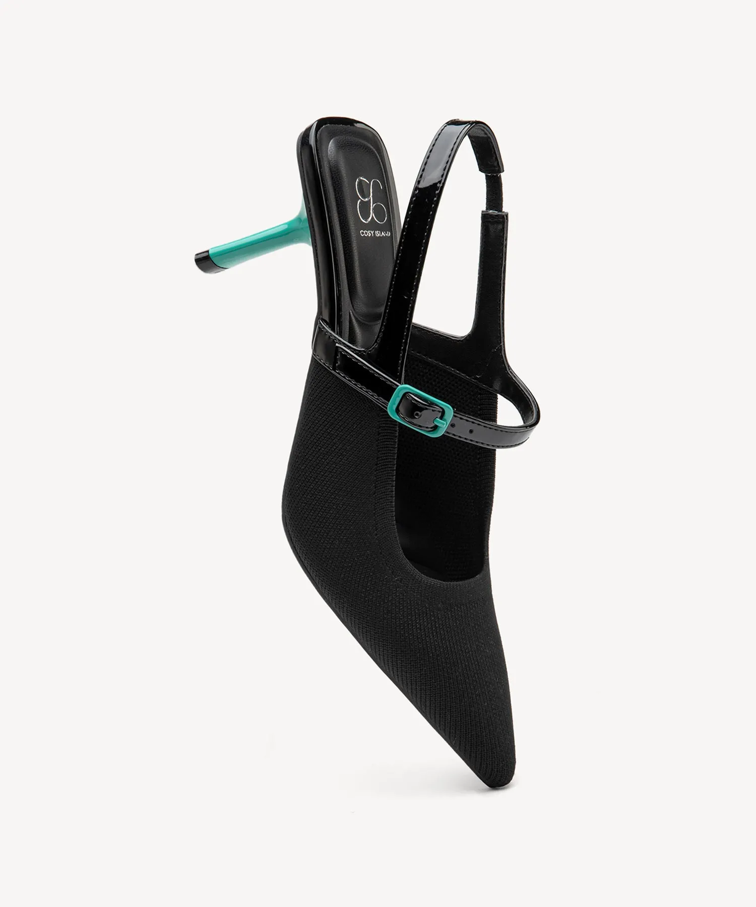 Elegant Chic Stiletto Heeled Slingback - Low Heeled