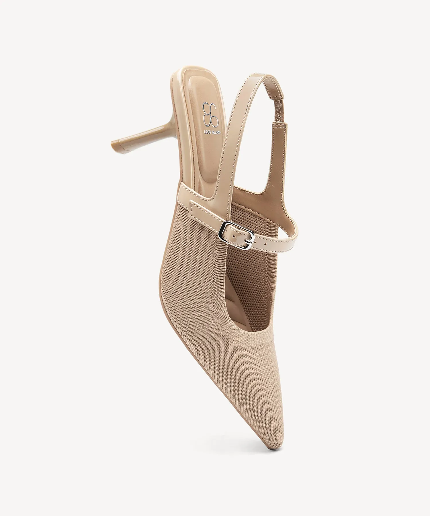 Elegant Chic Stiletto Heeled Slingback - Low Heeled