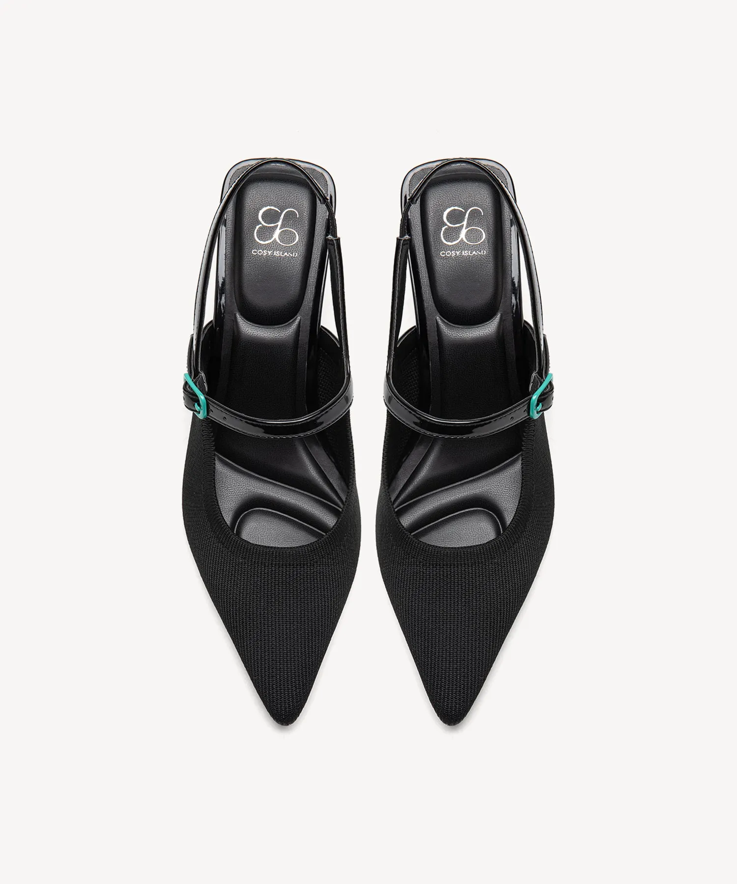 Elegant Chic Stiletto Heeled Slingback - Low Heeled