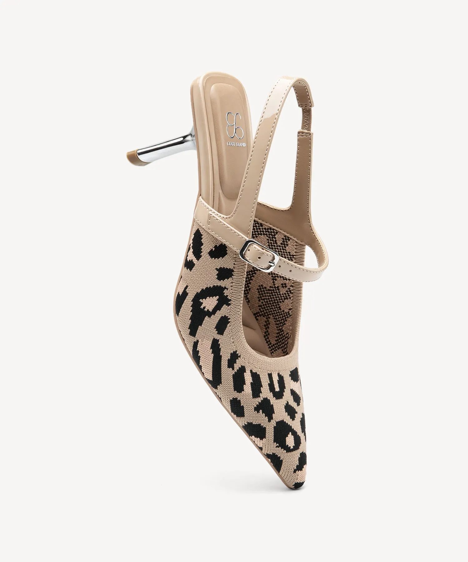 Elegant Chic Stiletto Heeled Slingback - Low Heeled