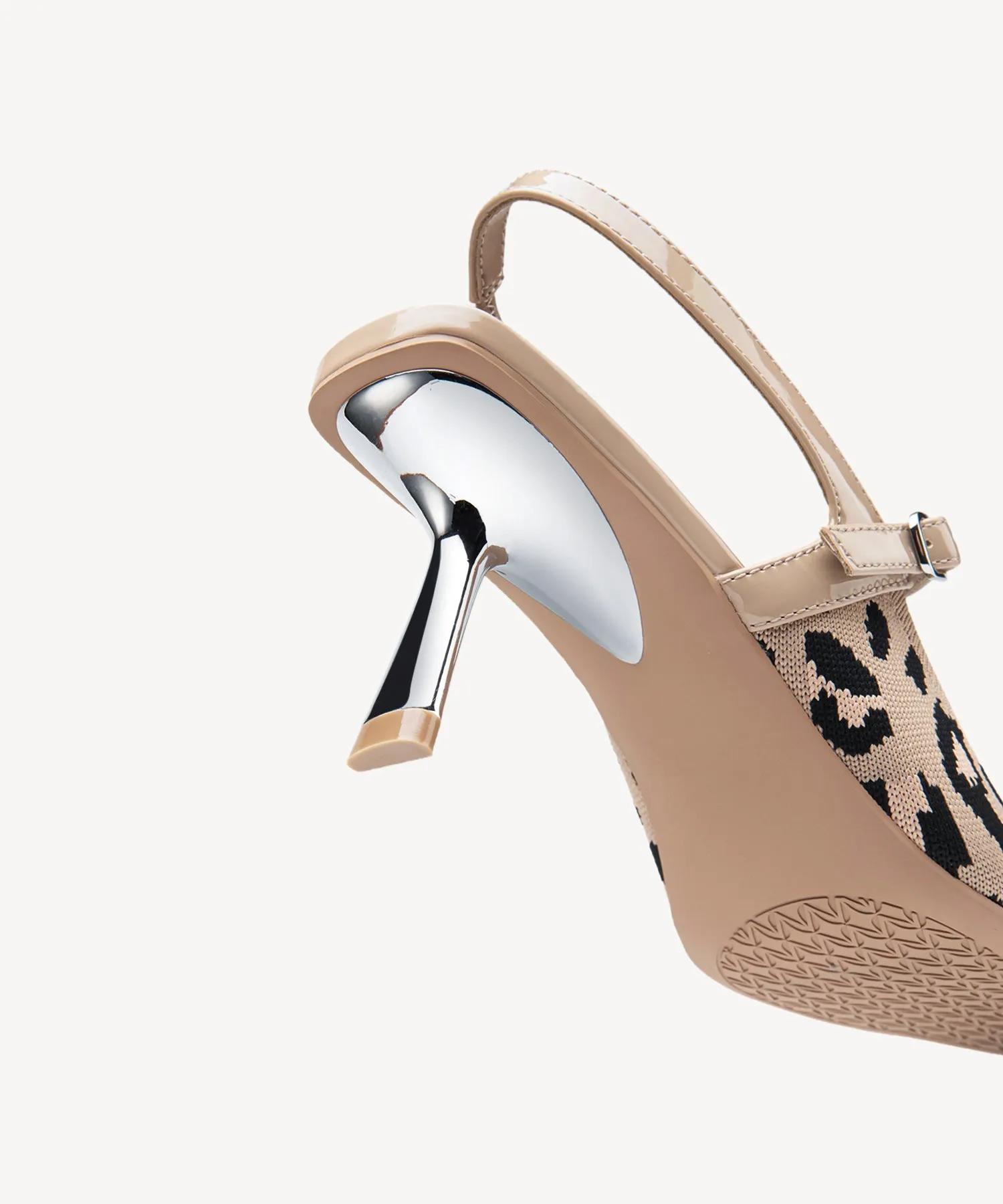 Elegant Chic Stiletto Heeled Slingback - Low Heeled