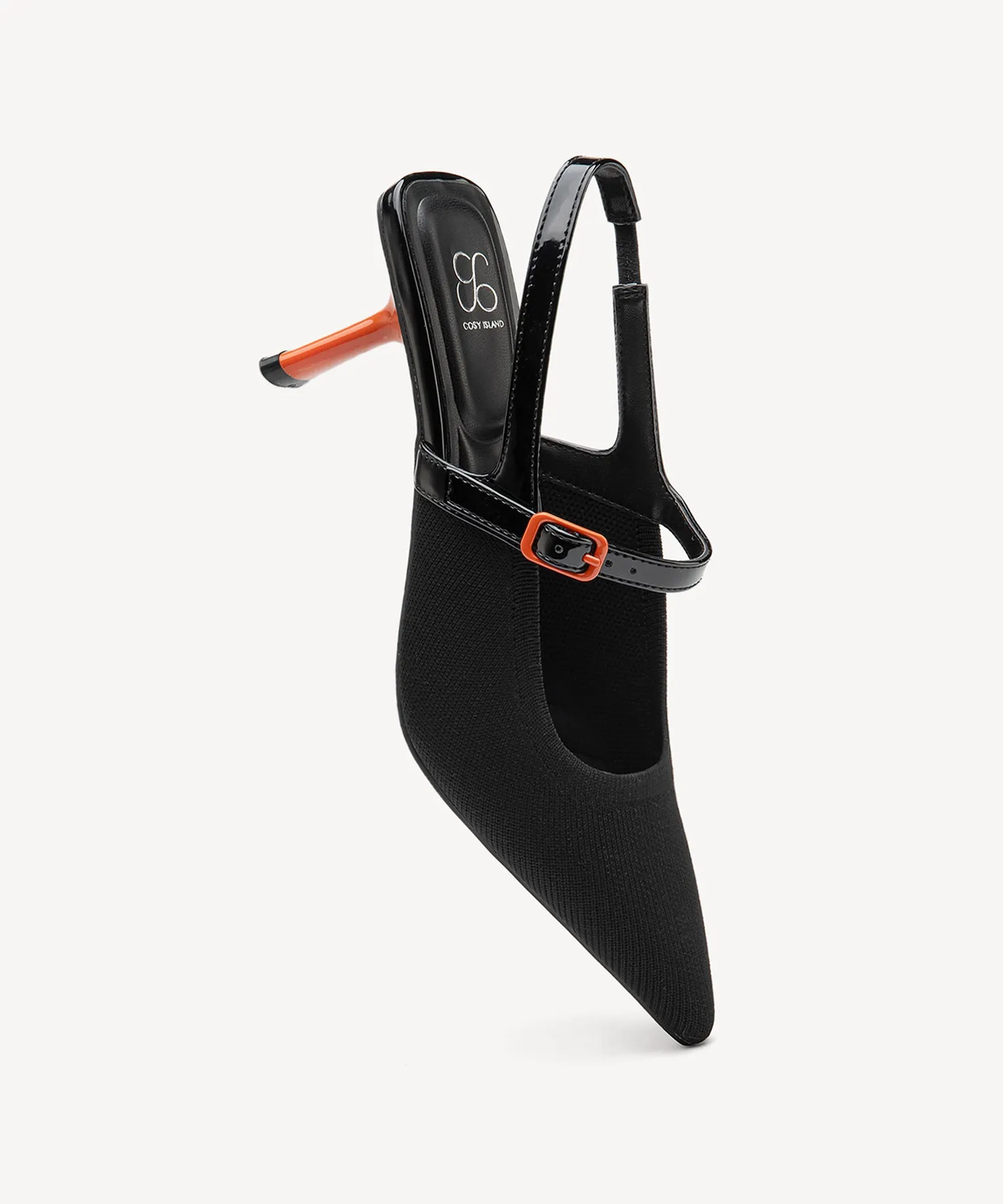 Elegant Chic Stiletto Heeled Slingback - Low Heeled