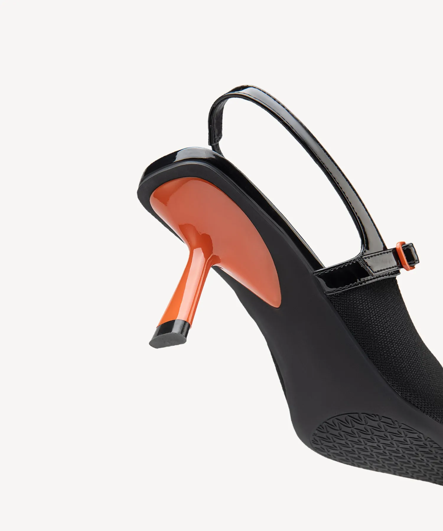 Elegant Chic Stiletto Heeled Slingback - Low Heeled
