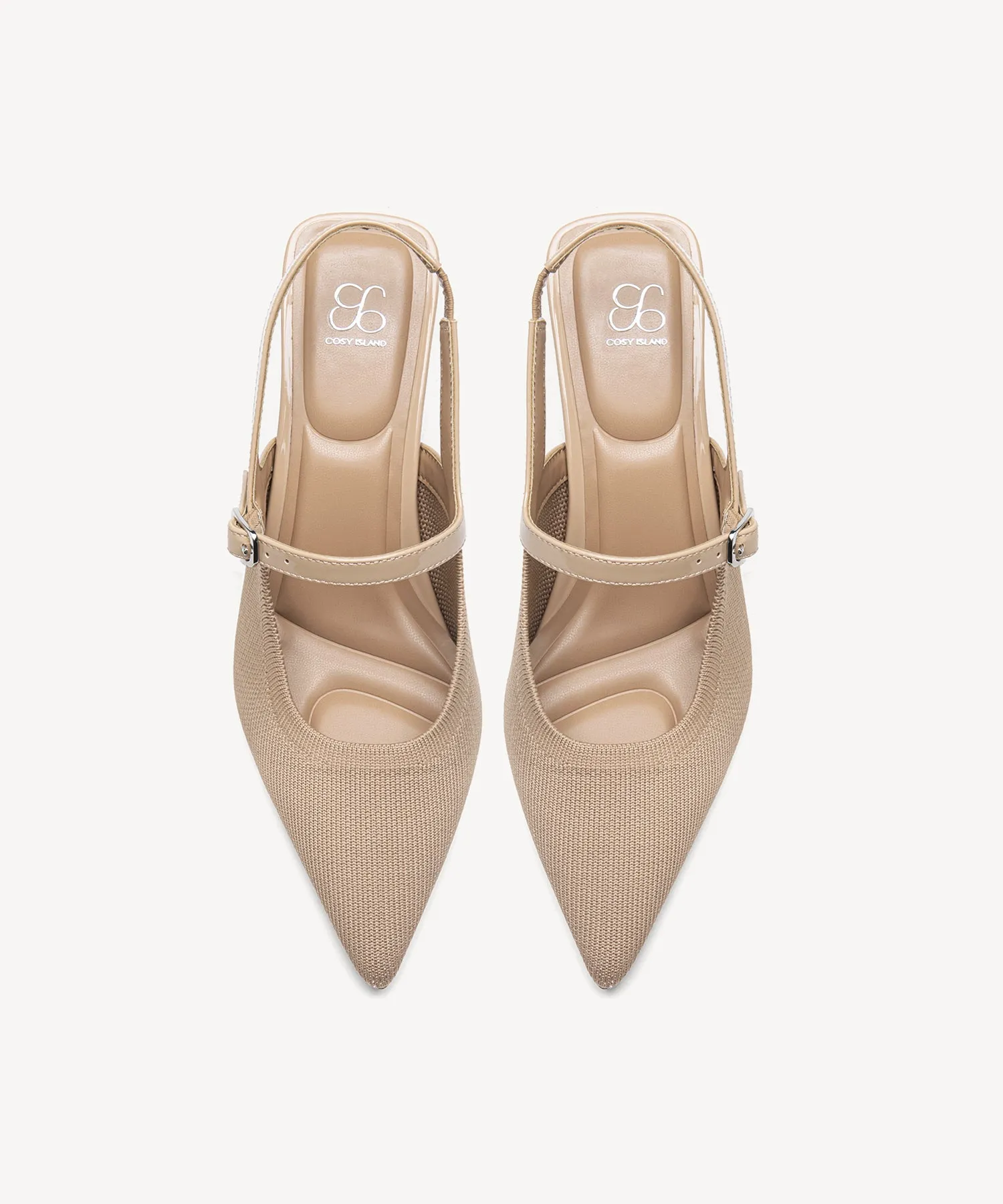 Elegant Chic Stiletto Heeled Slingback - Low Heeled