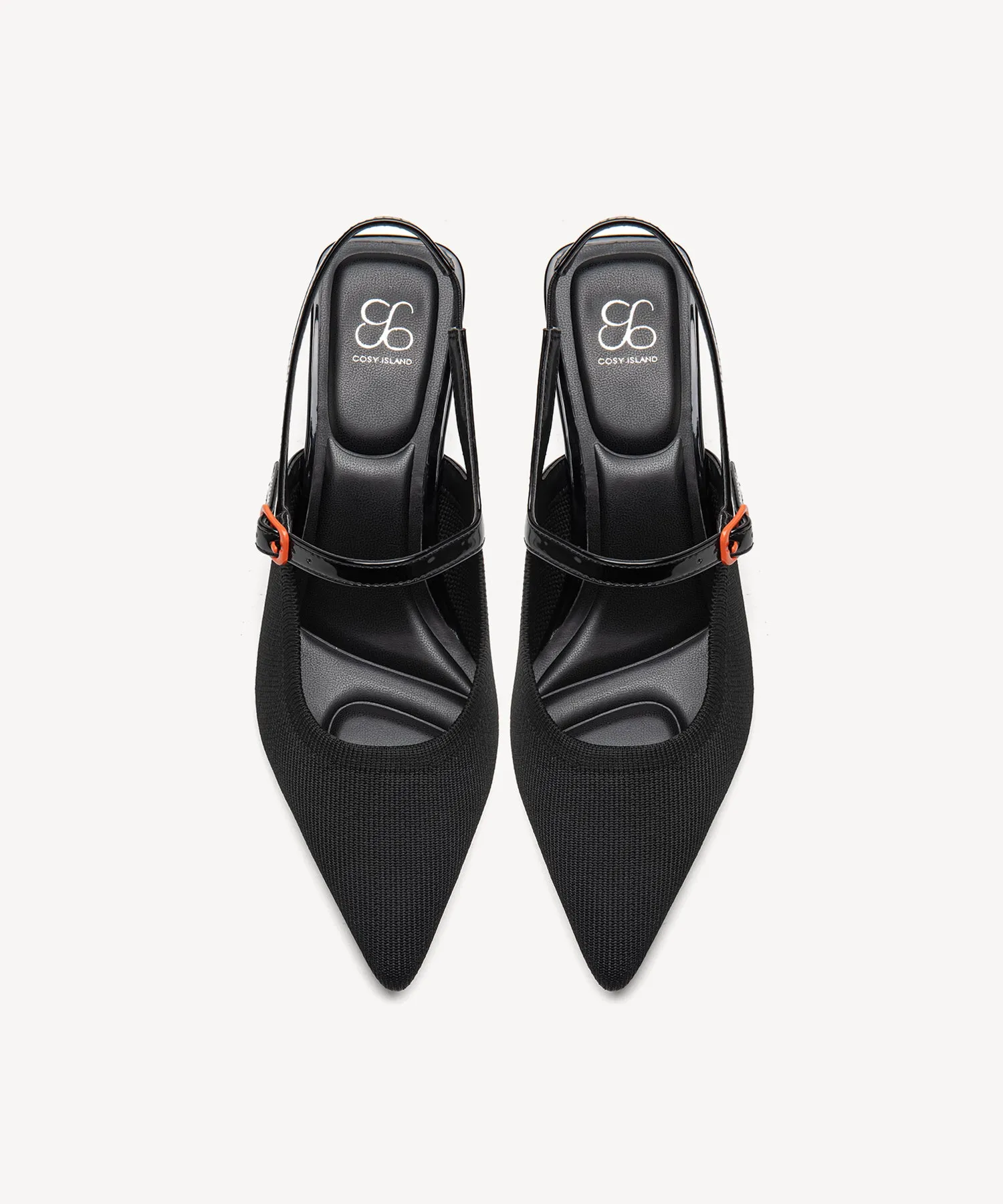 Elegant Chic Stiletto Heeled Slingback - Low Heeled