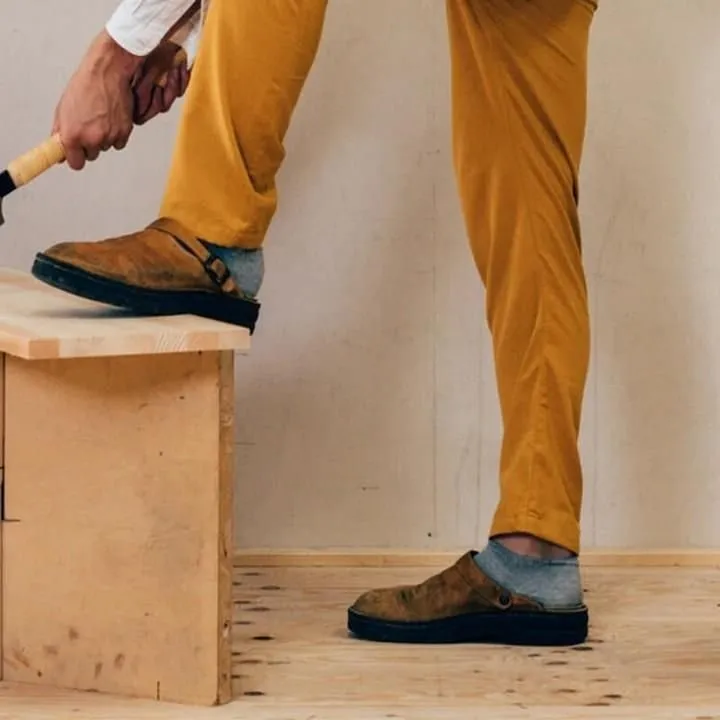 Eluned - Orthopedic leather slippers for men