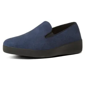 FitFlop SuperSkate Suede Embossed - Navy