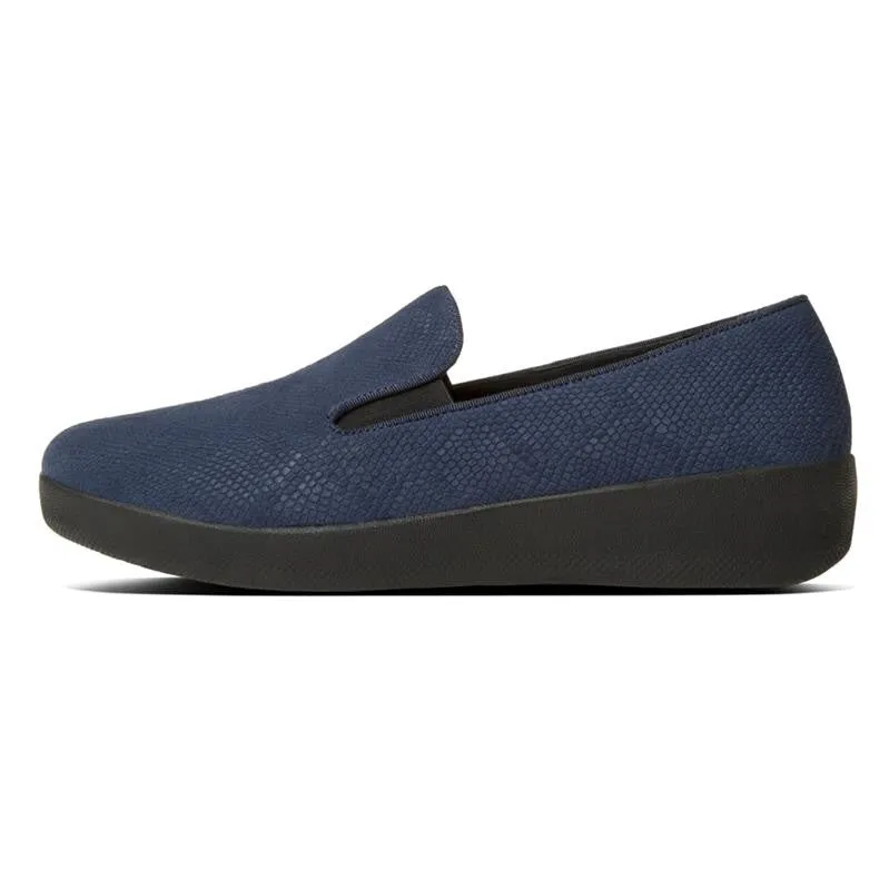 FitFlop SuperSkate Suede Embossed - Navy