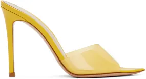 Gianvito Rossi Yellow Patent Elle 105 Heeled Sandals
