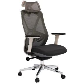 High-Back Adjustable Height And Tilt Mesh Office Chair With Headrest A905 Grey
