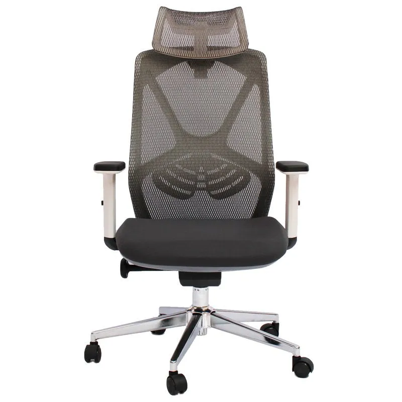 High-Back Adjustable Height And Tilt Mesh Office Chair With Headrest A905 Grey