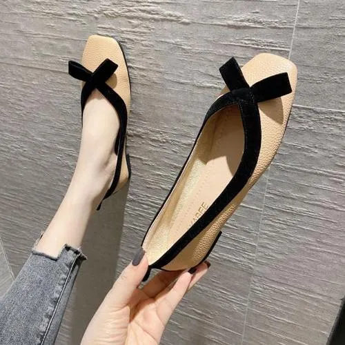 Hnzxzm Spring Summer Shoes Women Flats Elegant Office Ladies Shoes Flat Women Boat Shoes Big Size 41 A4899