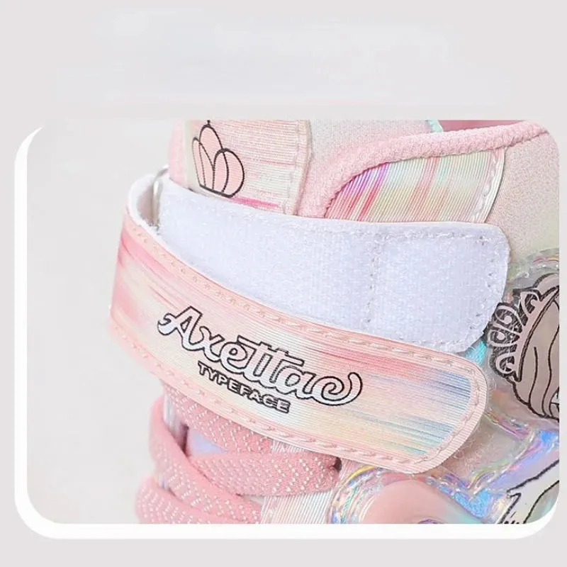Kids Cartoon Mermaid Design Sports Shoes with Lights