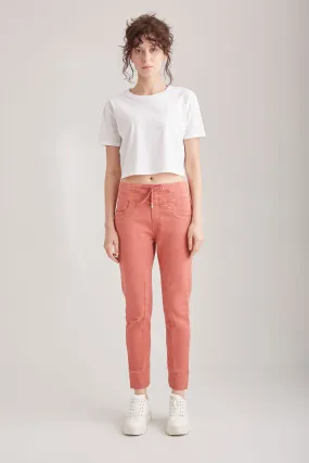 Mila - Mid Waist Jogger 5 Pocket - Sunset