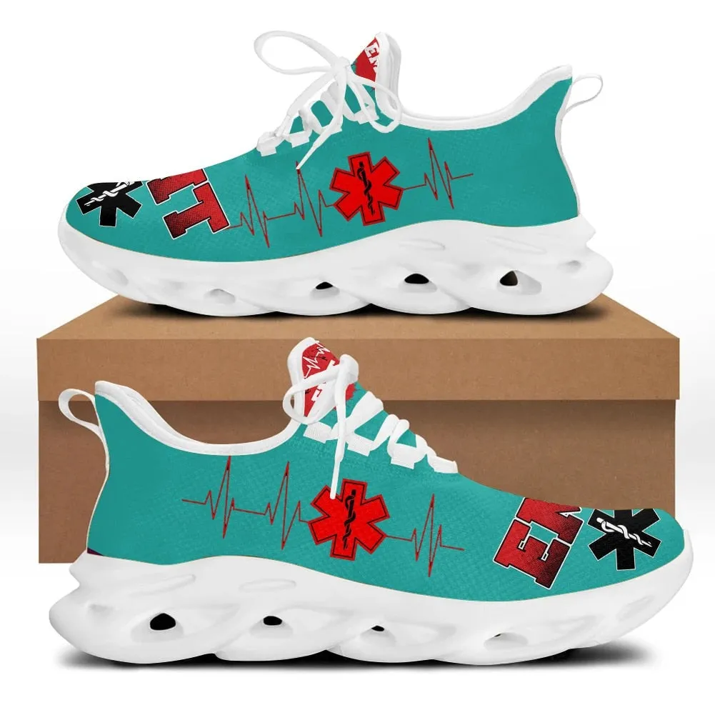 Paramedic EMT EMS Pattern Mesh Sneakers for Women Breathable Footwear Zapatillas