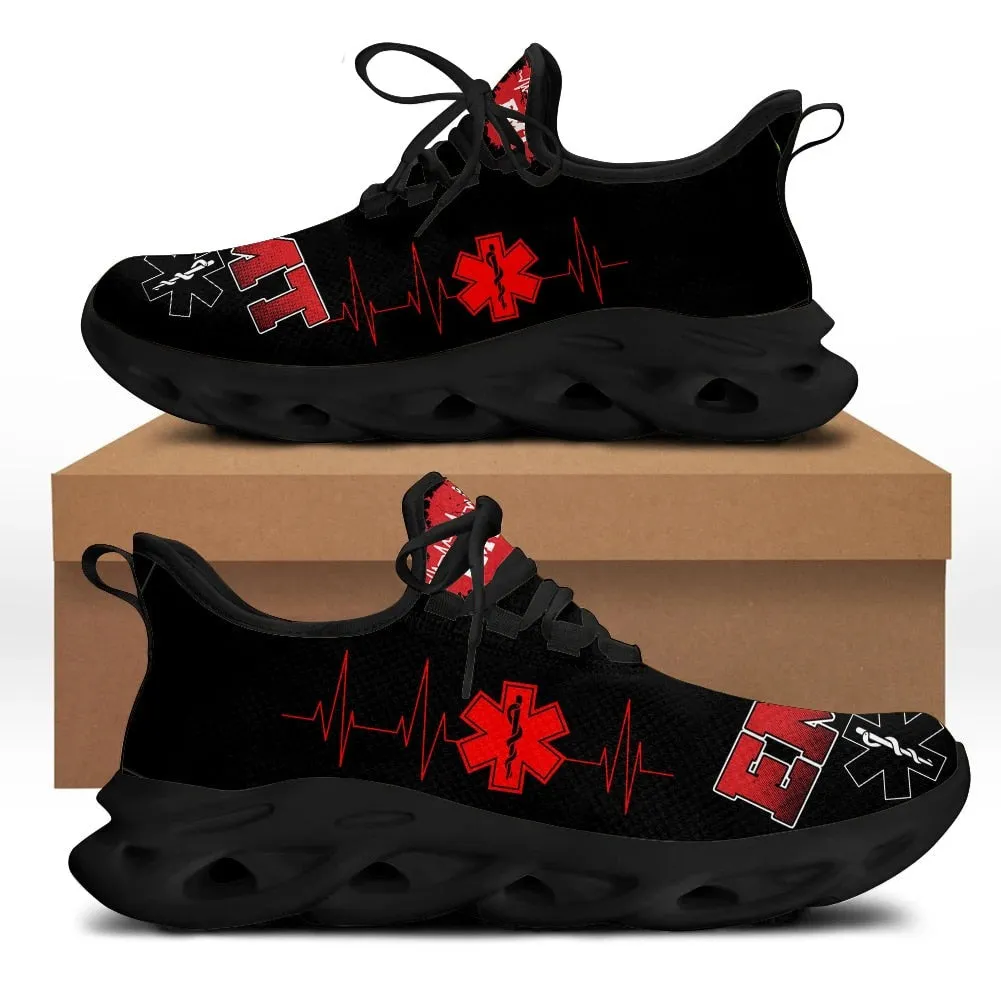 Paramedic EMT EMS Pattern Mesh Sneakers for Women Breathable Footwear Zapatillas
