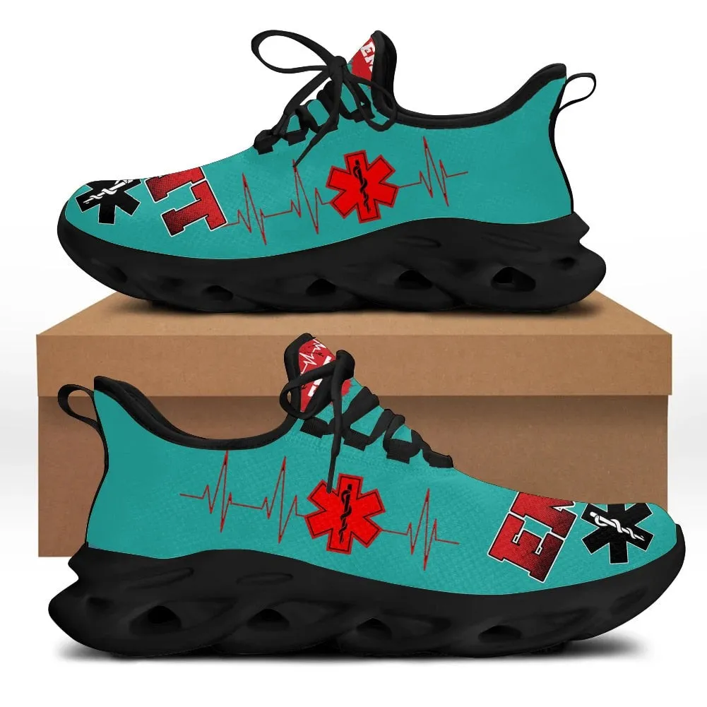 Paramedic EMT EMS Pattern Mesh Sneakers for Women Breathable Footwear Zapatillas