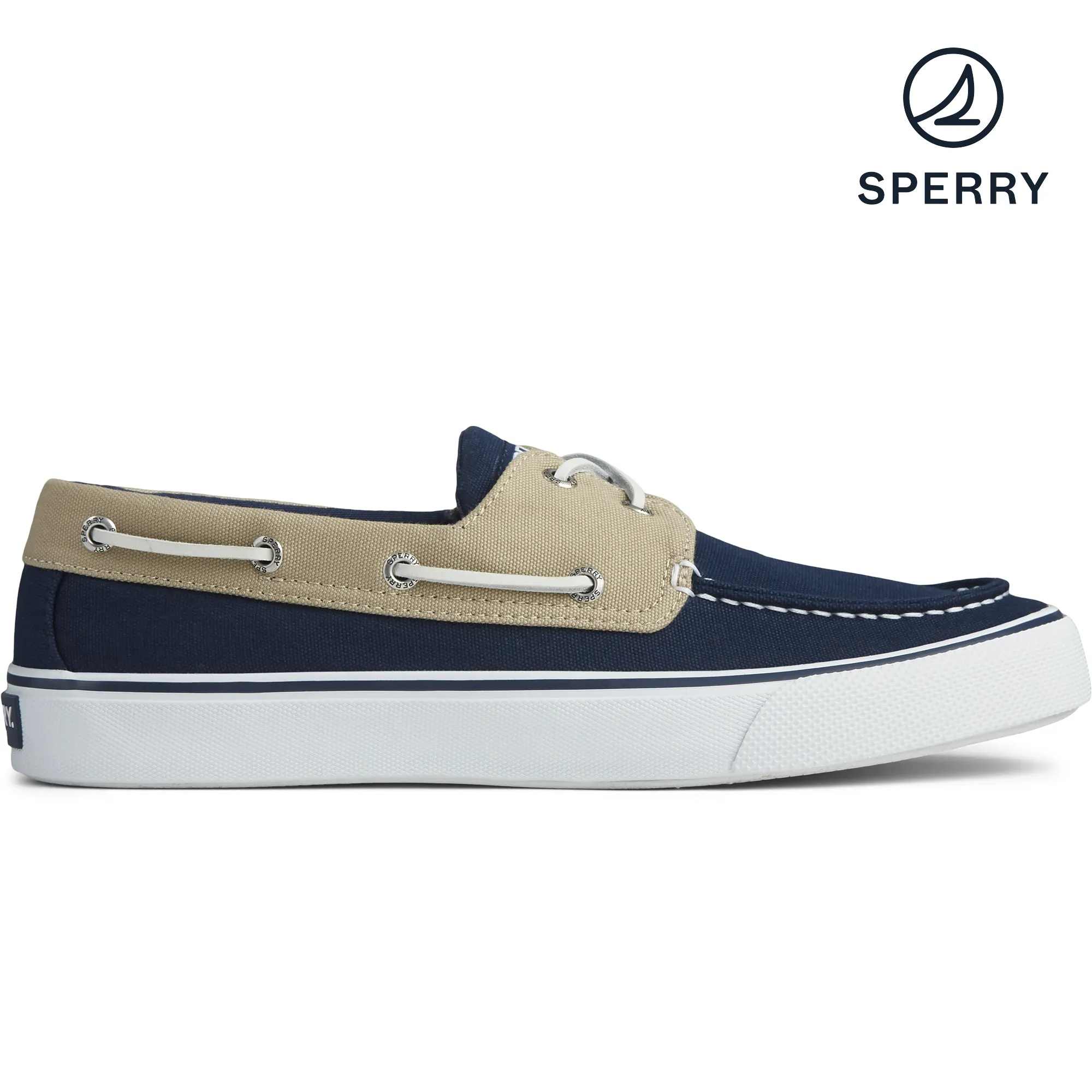 Sperry Men's Bahama II Saturated Sneaker - Navy/Khaki (STS22516)
