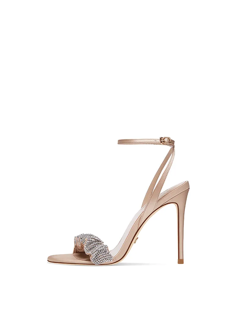 Summer new word with rhinestone stiletto high-heeled sandals- Lari